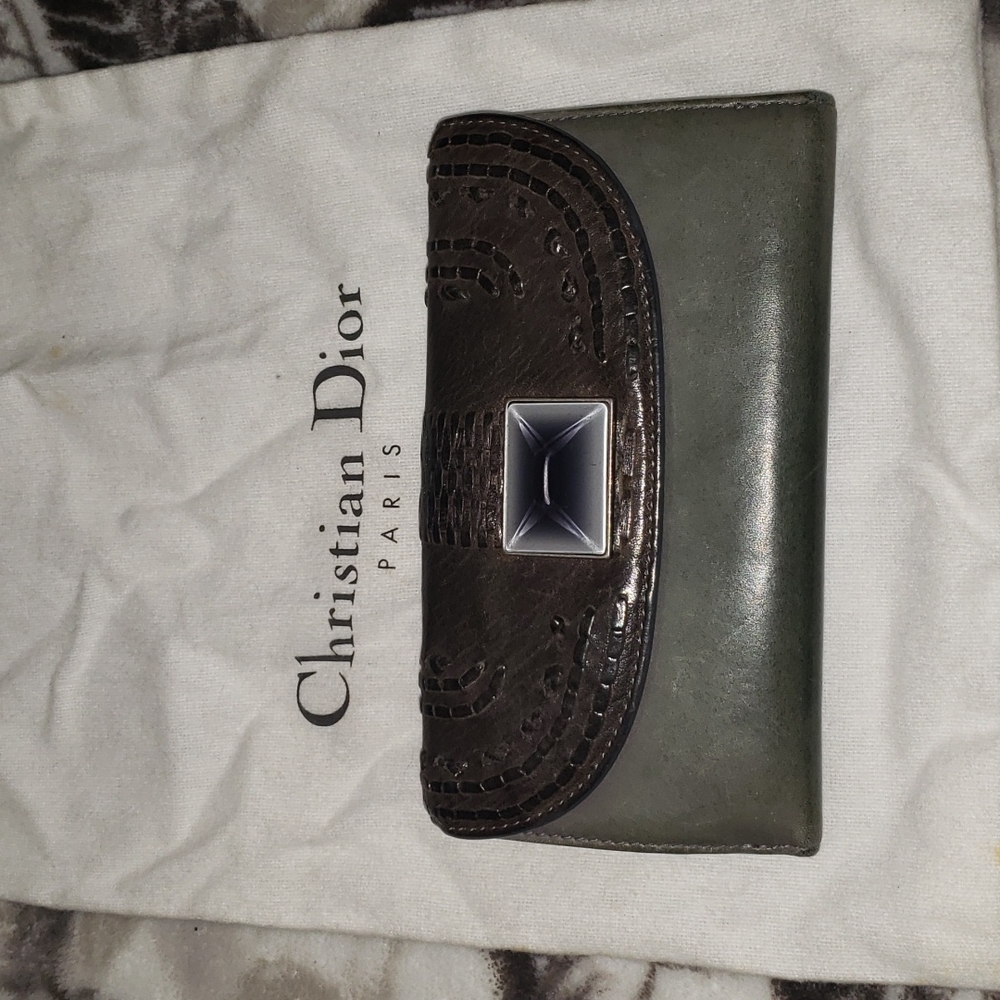 Christian Dior Plisse lambskin wallet